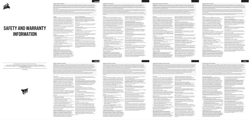 Página 1 del manual Instrucciones de seguridad Corsair iCUE H150i RGB PRO XT