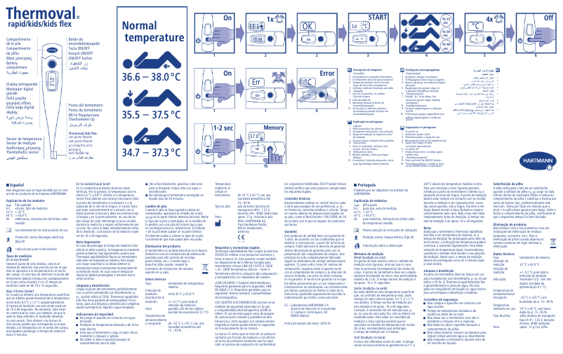 Imagen de la primera página del manual del dispositivo Thermoval Kids
