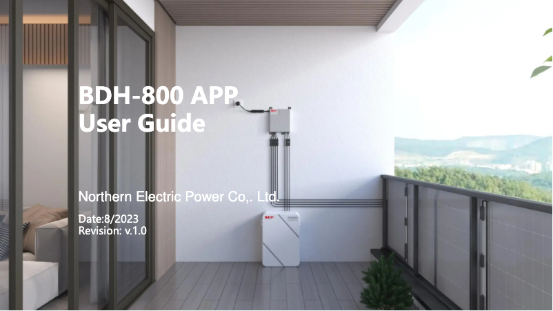 Imagen de la primera página del manual del dispositivo BDH-800