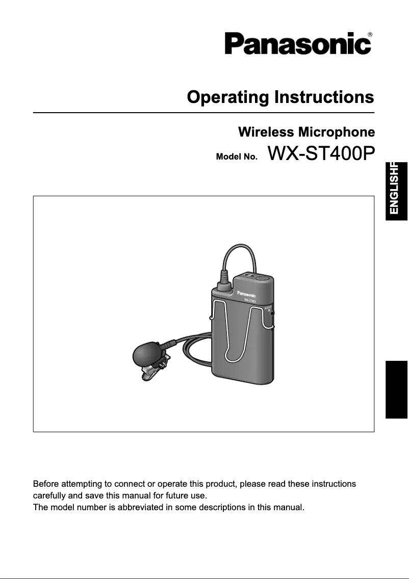 Imagen de la primera página del manual del dispositivo WX-ST400P