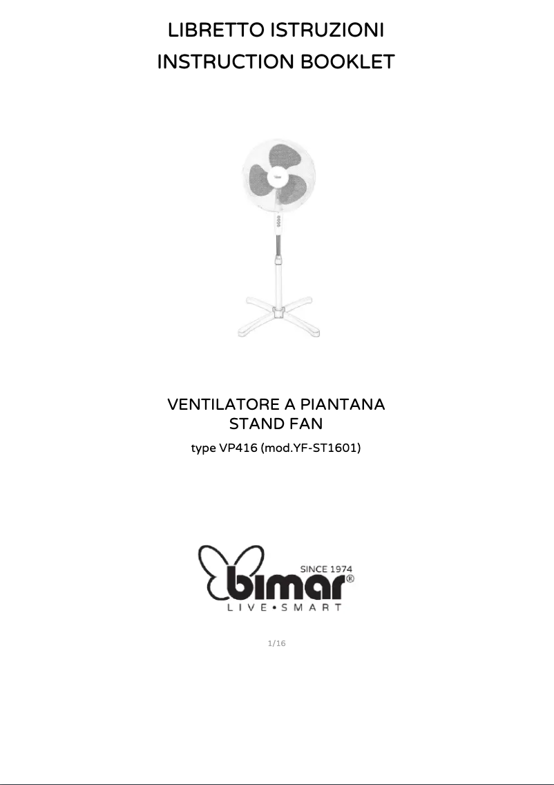 Imagen de la primera página del manual del dispositivo VP416