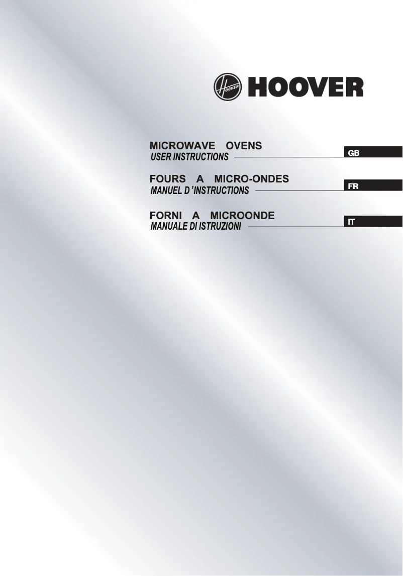 Página 1 del manual Manual de usuario Hoover HMG171X-80