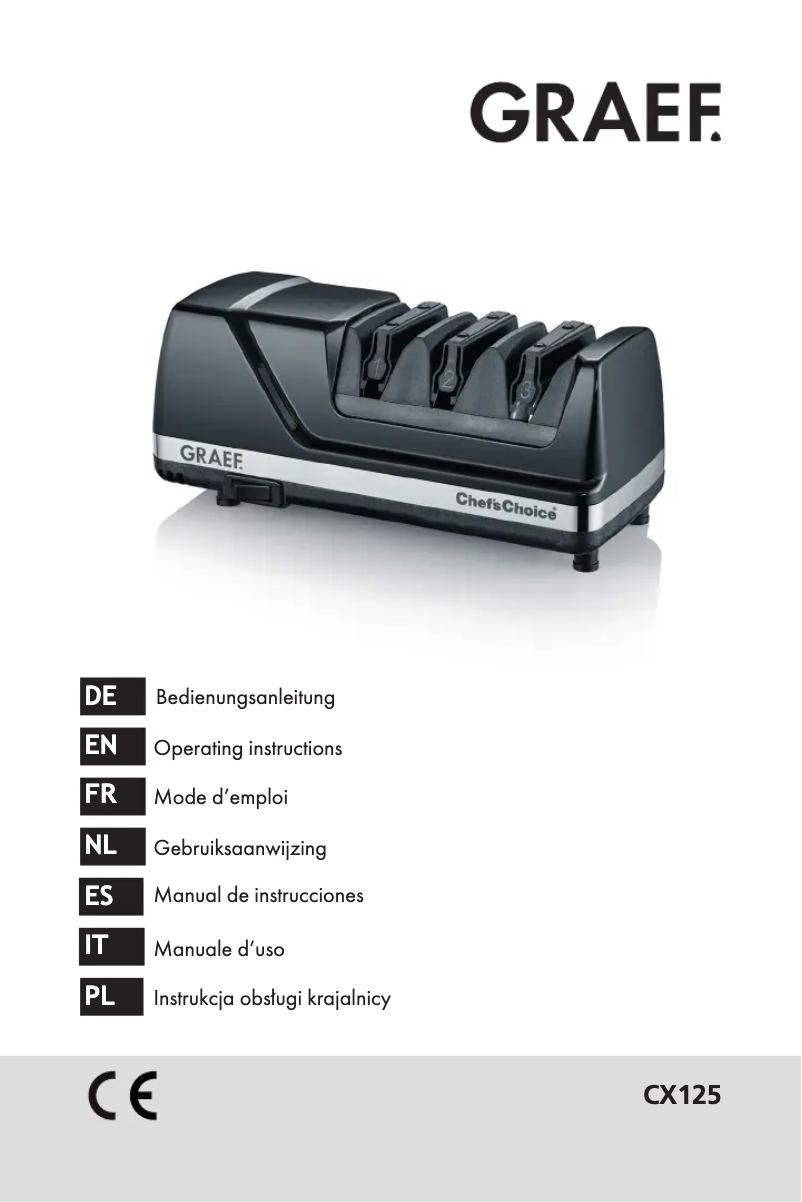Página 1 del manual Manual de usuario Graef Chef's Choice CX125