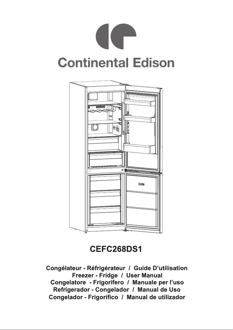 Página 1 del manual Manual de usuario Continental Edison CEFC268DW1