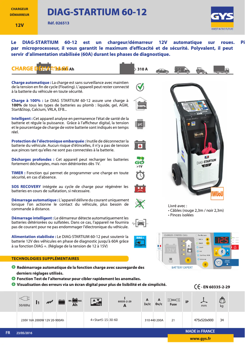 Imagen de la primera página del manual del dispositivo Diag-Startium 60-12