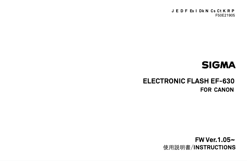 Imagen de la primera página del manual del dispositivo EF-630