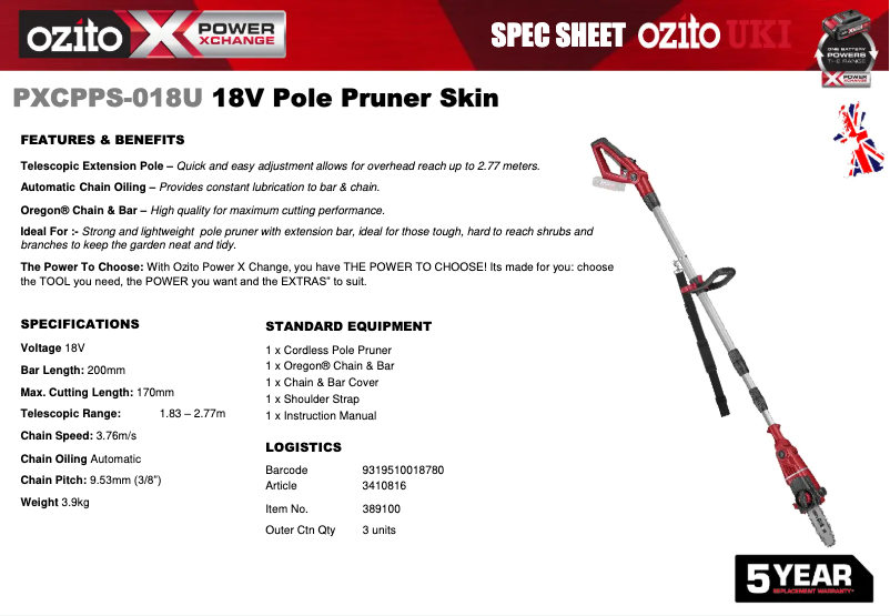 Imagen de la primera página del manual del dispositivo PXCPPS-018U