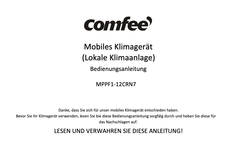 Imagen de la primera página del manual del dispositivo MPPF1-12CRN7