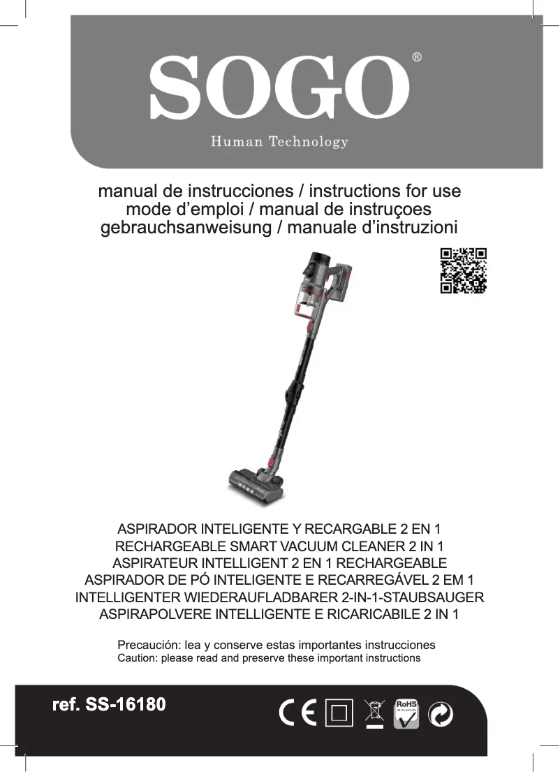 Imagen de la primera página del manual del dispositivo SS-16180