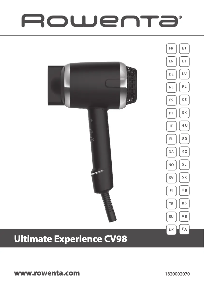 Imagen de la primera página del manual del dispositivo Ultimate Experience CV9820