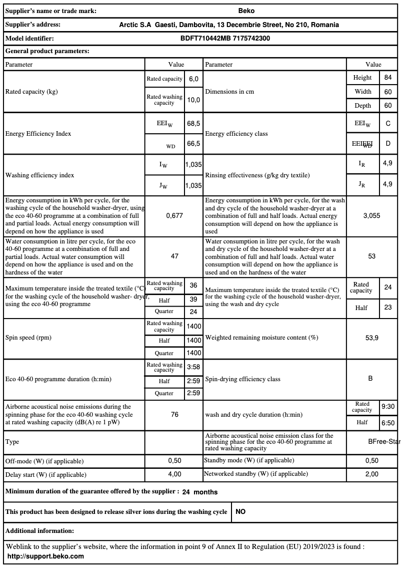 Imagen de la primera página del manual del dispositivo BDFT710442MB