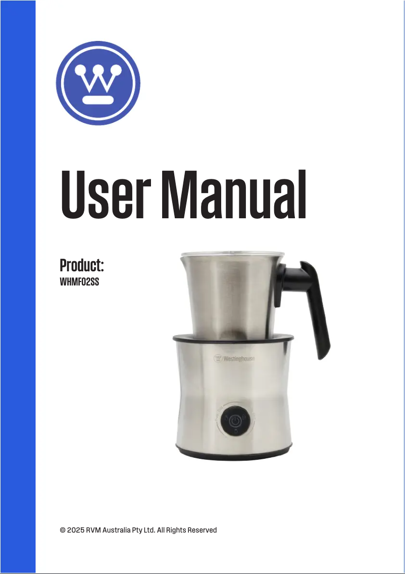 Imagen de la primera página del manual del dispositivo WHMF02SS