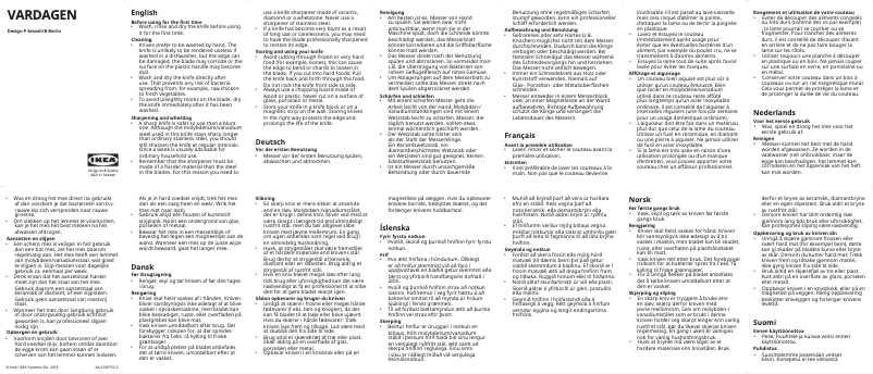 Imagen de la primera página del manual del dispositivo VARDAGEN 802.947.20