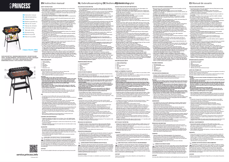 Imagen de la primera página del manual del dispositivo Electric Table Top Grill 112248