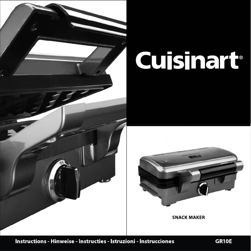 Página 1 del manual Manual de usuario Cuisinart GR10E