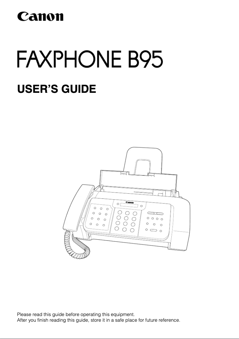 Imagen de la primera página del manual del dispositivo Faxphone B95