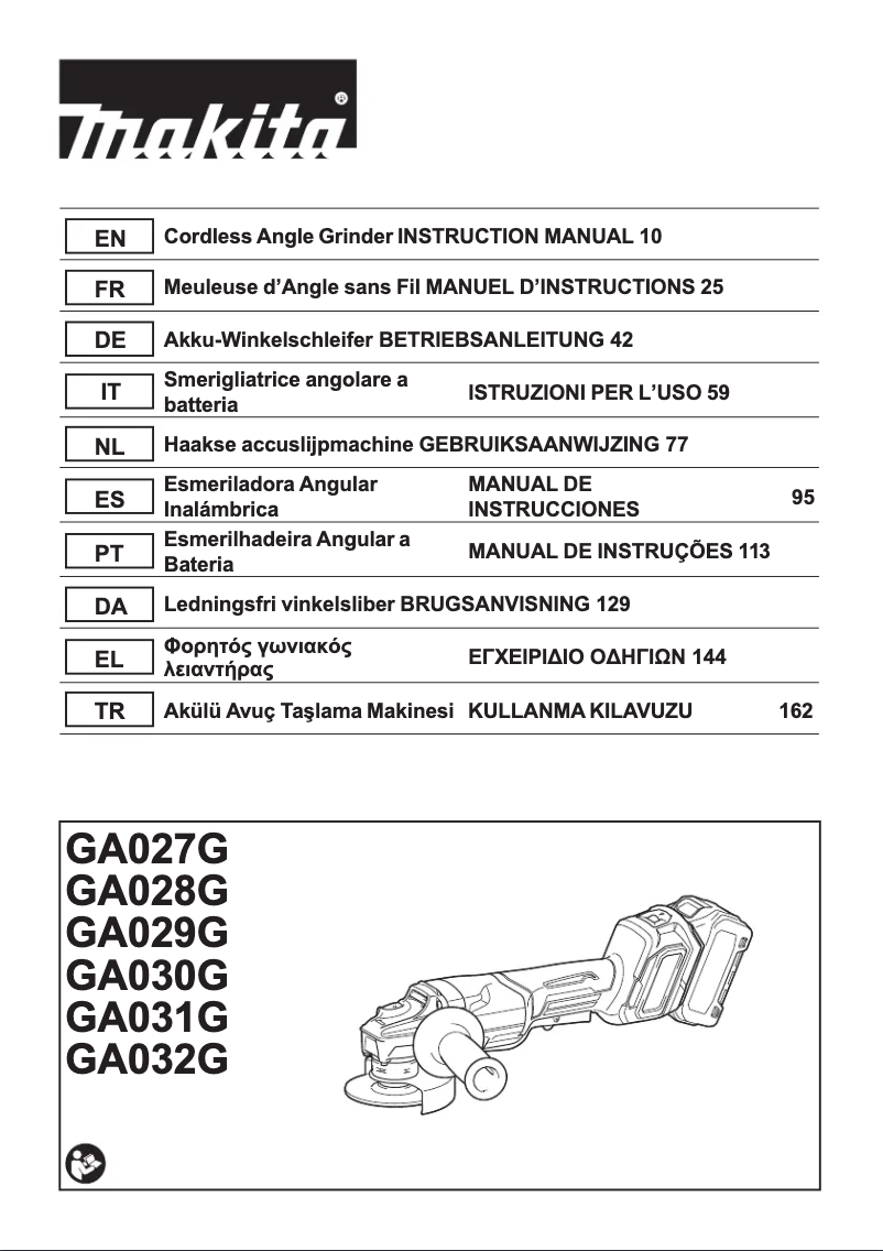 Página 1 del manual Manual de usuario Makita GA029G