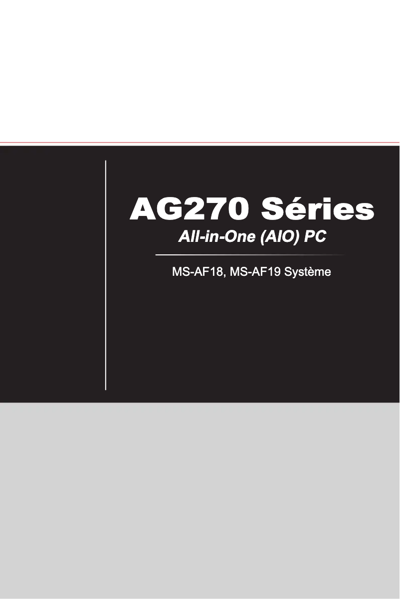 Página 1 del manual Manual de usuario MSI Wind Top AG270
