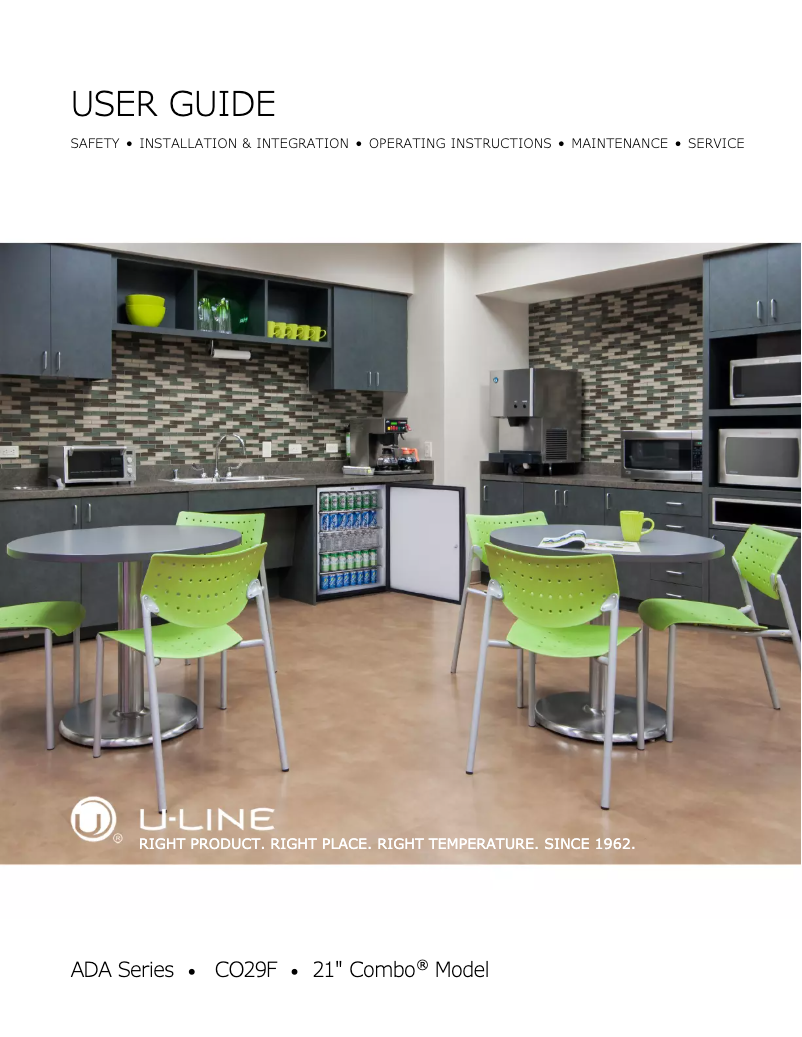 Página 1 del manual Manual de usuario U-Line U-CO29FW-00A