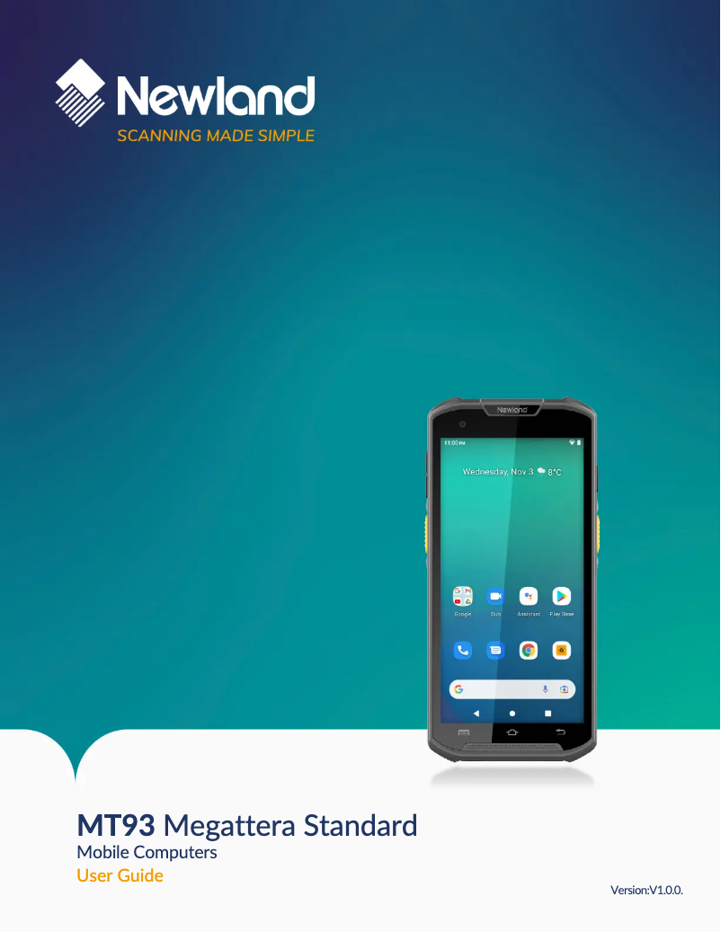 Imagen de la primera página del manual del dispositivo Megattera Standard MT93