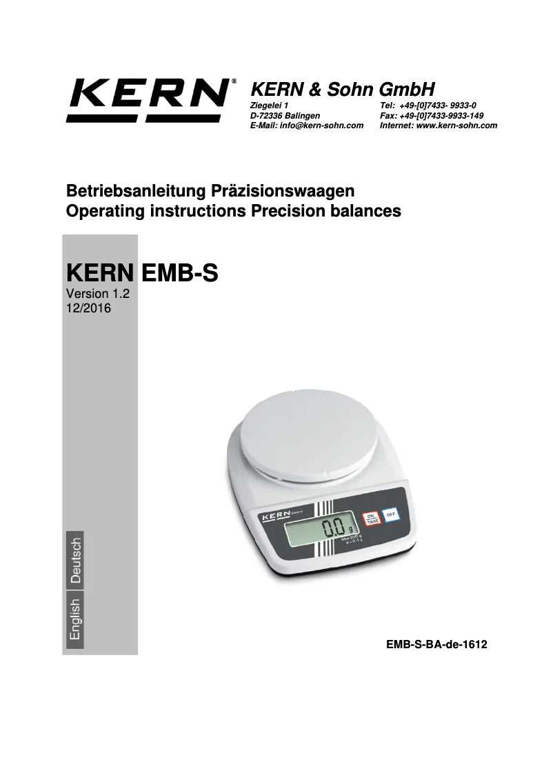 Imagen de la primera página del manual del dispositivo EMB 2000-0S