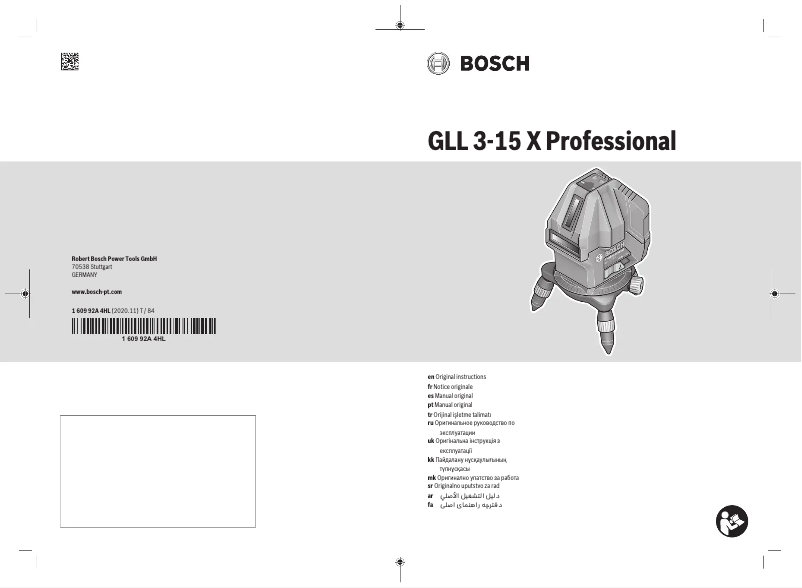 Página nº 1 - Manual de usuario Bosch GLL 3-15 X Professional
