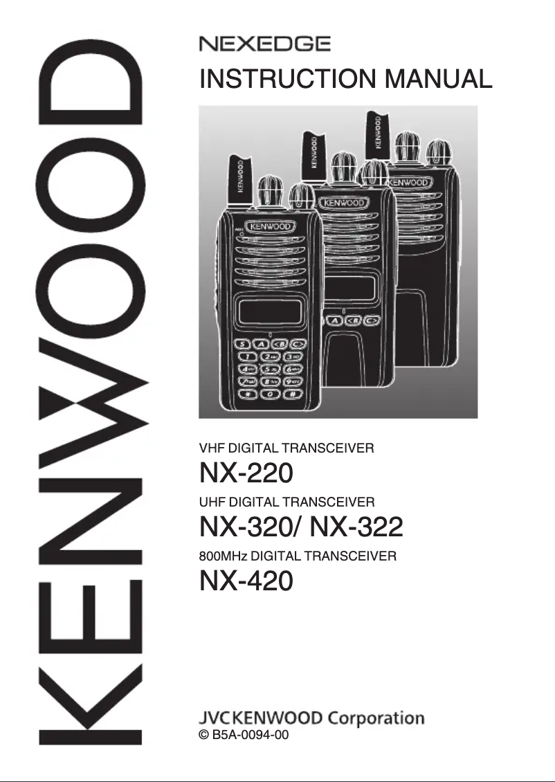 Página nº 1 - Manual de usuario Kenwood NX-322