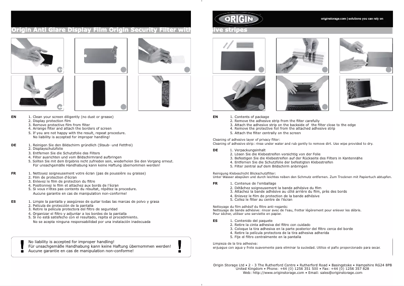 Página nº 1 - Manual de usuario Origin Storage OSFT4WAD9.7L/P