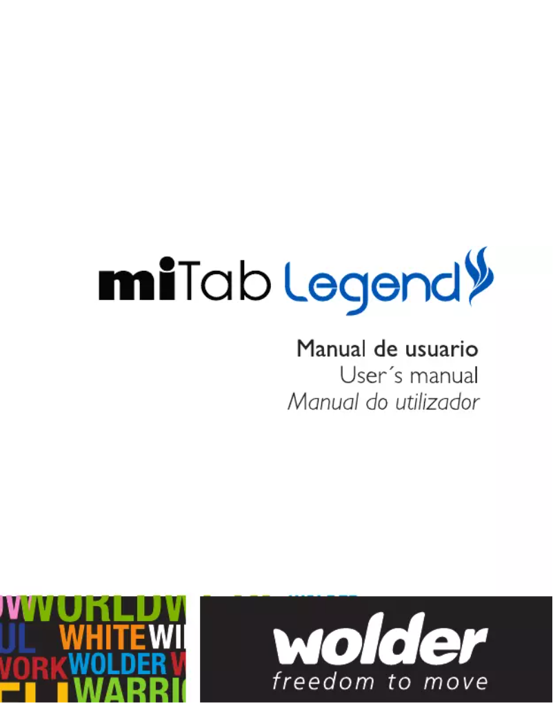 Imagen de la primera página del manual del dispositivo MiTab Legend
