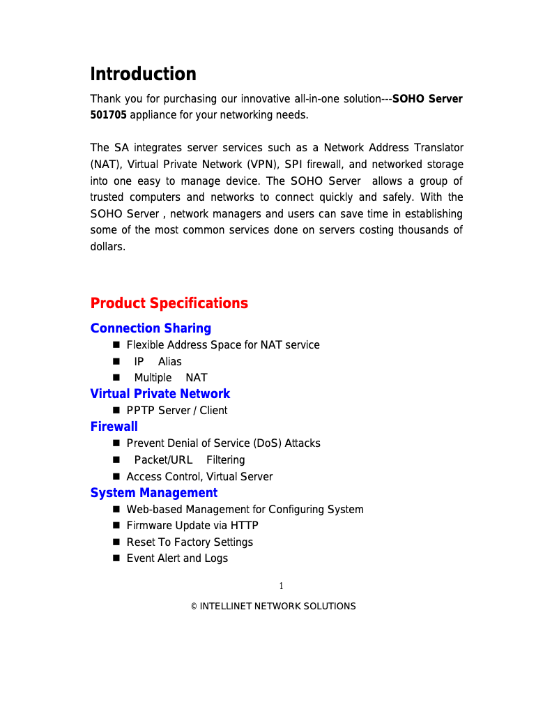 Imagen de la primera página del manual del dispositivo 501705
