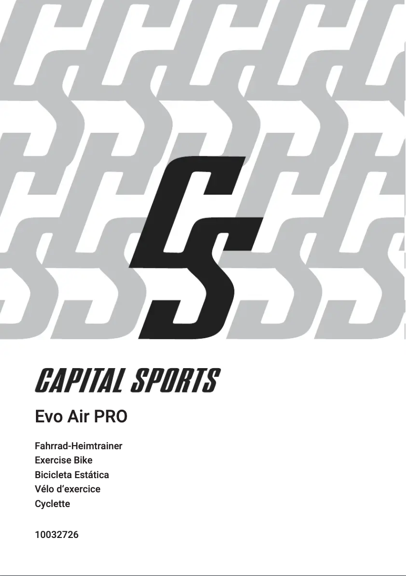 Página nº 1 - Manual de usuario Capital Sports Evo Air Pro