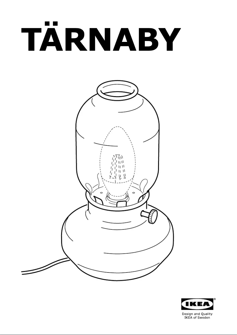 Imagen de la primera página del manual del dispositivo TÄRNABY