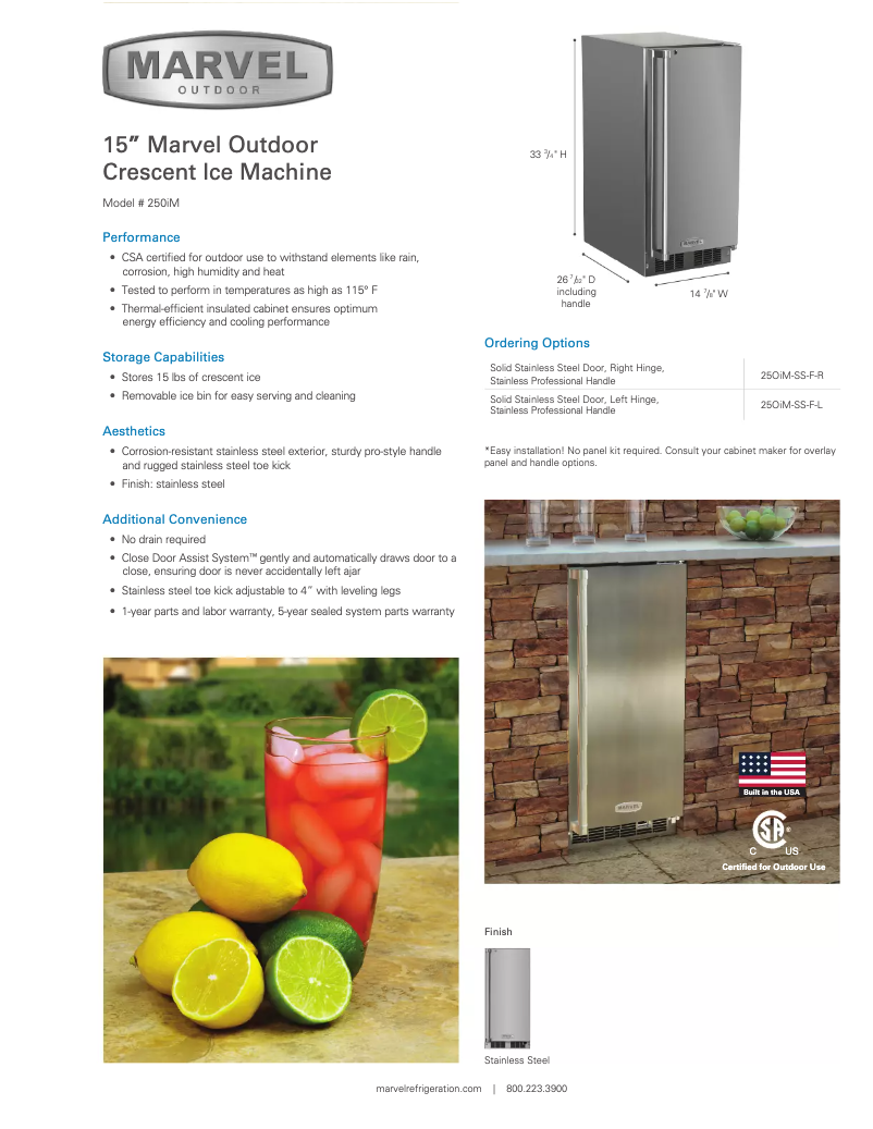 Página 1 del manual Manual de usuario Marvel Outdoor 25OiM