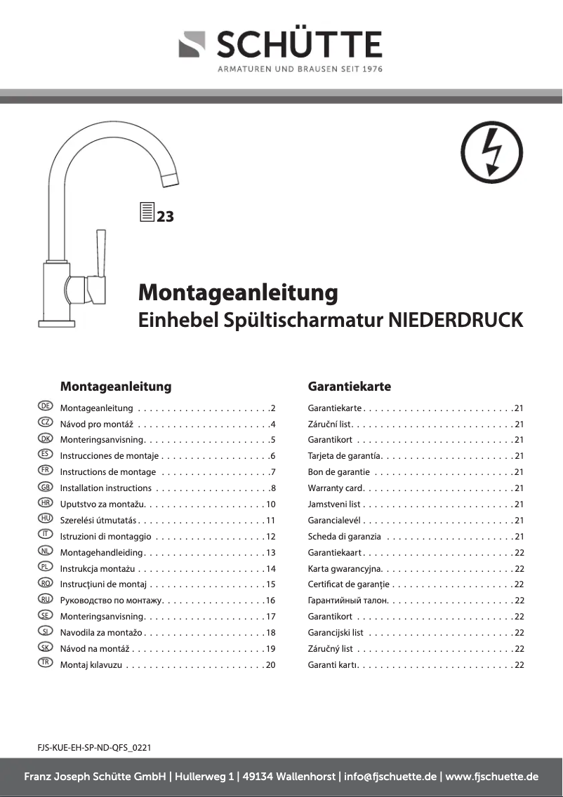Imagen de la primera página del manual del dispositivo Cornwall