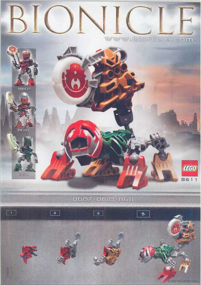 Imagen de la primera página del manual del dispositivo Bionicle 8611