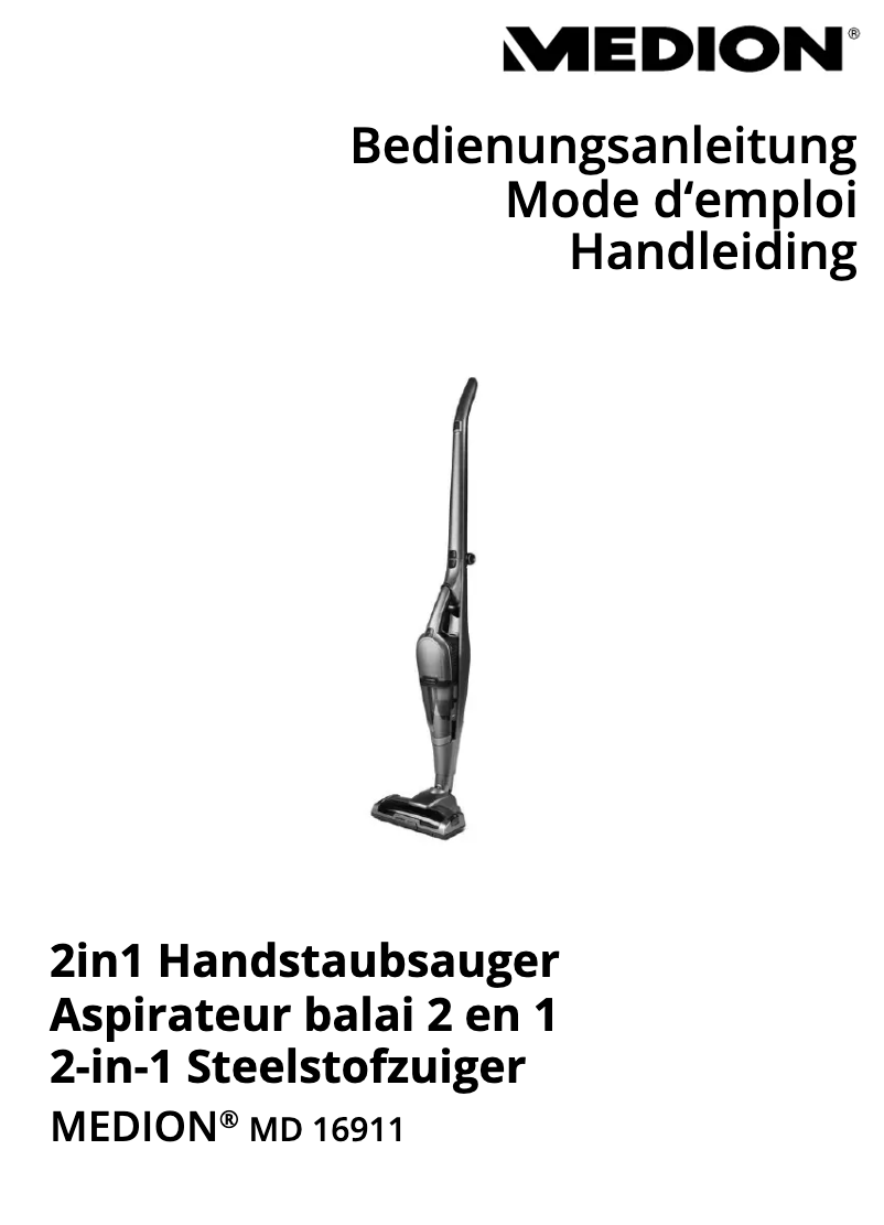 Imagen de la primera página del manual del dispositivo MD 16911