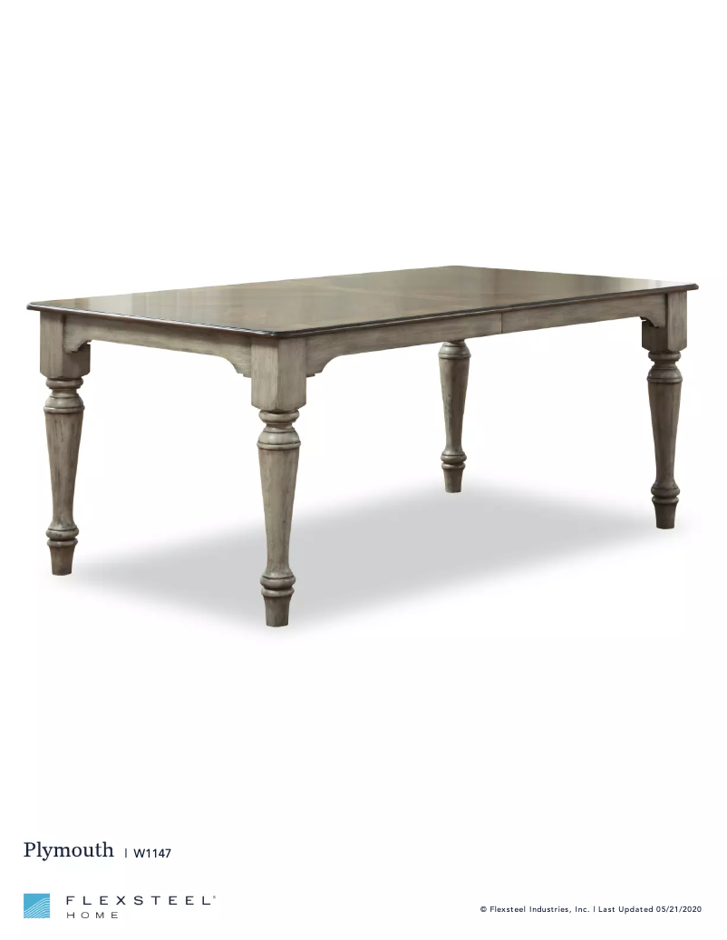 Página 1 del manual Ficha técnica Flexsteel Plymouth W1147-831