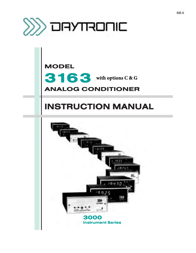 Imagen de la primera página del manual del dispositivo 3163G