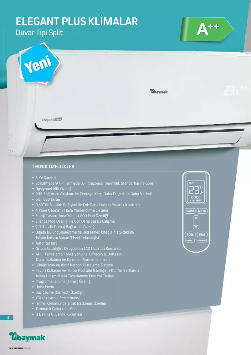 Imagen de la primera página del manual del dispositivo Elegant Plus 12 R32 Split Klima