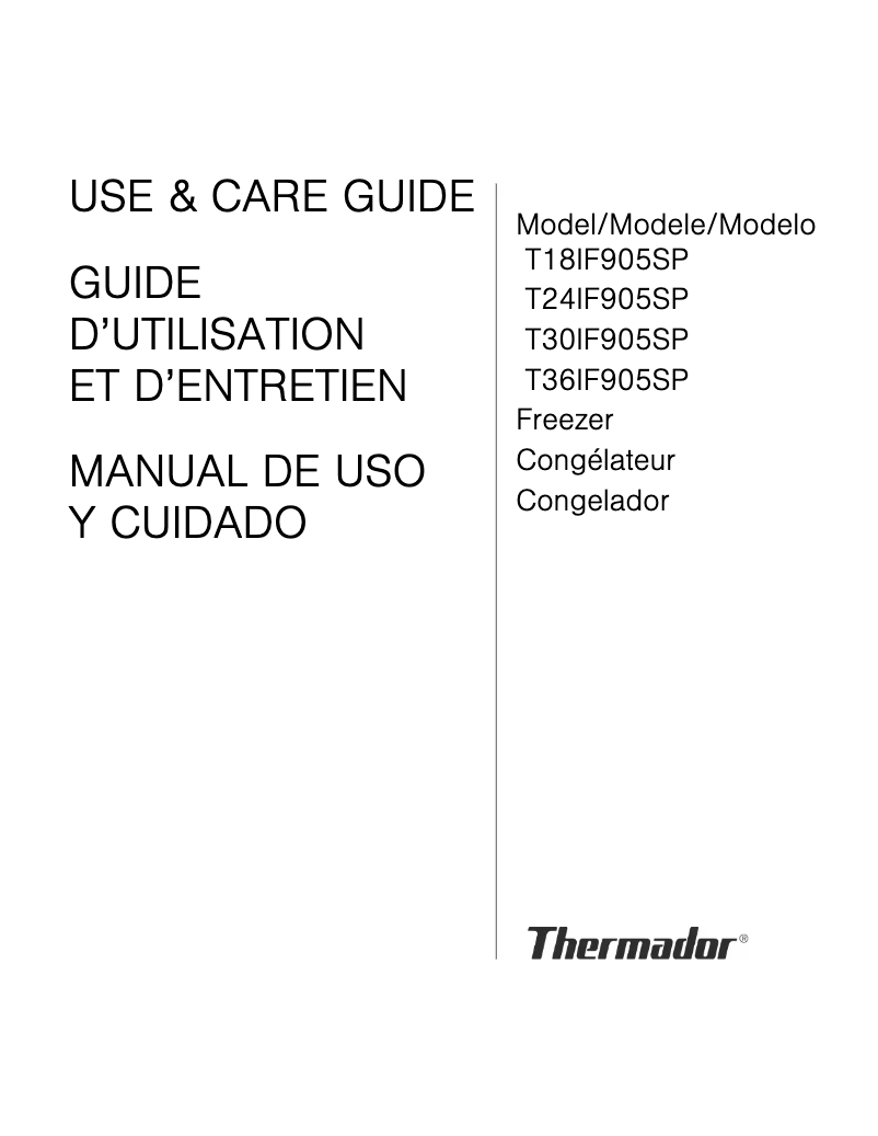 Página 1 del manual Manual de usuario Thermador T36IF905SP