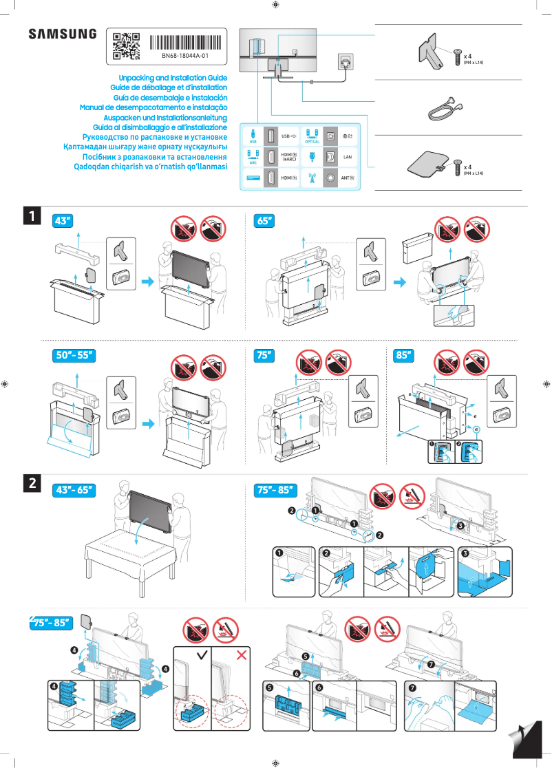 Imagen de la primera página del manual del dispositivo QE50QN90DAU
