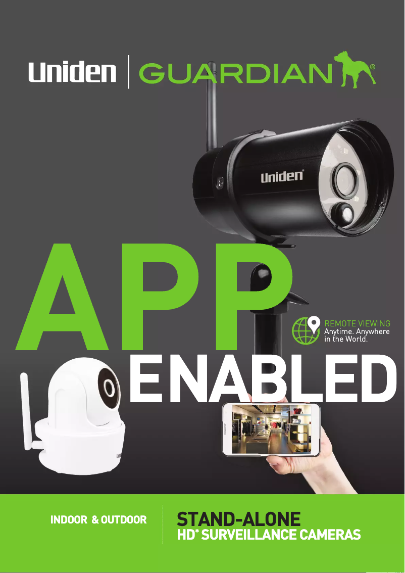 Página 1 del manual Folleto Uniden Guardian App Cam 25