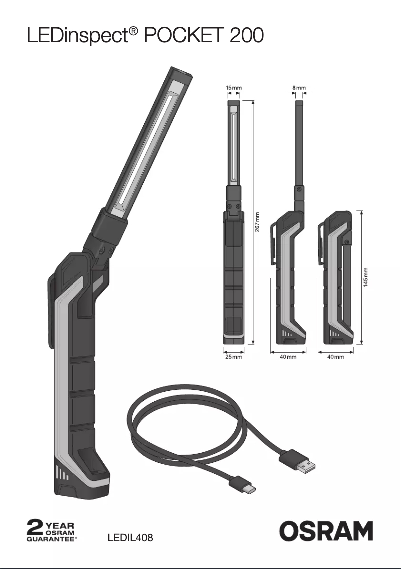 Página 1 del manual Instrucciones / montaje Osram LEDinspect POCKET200