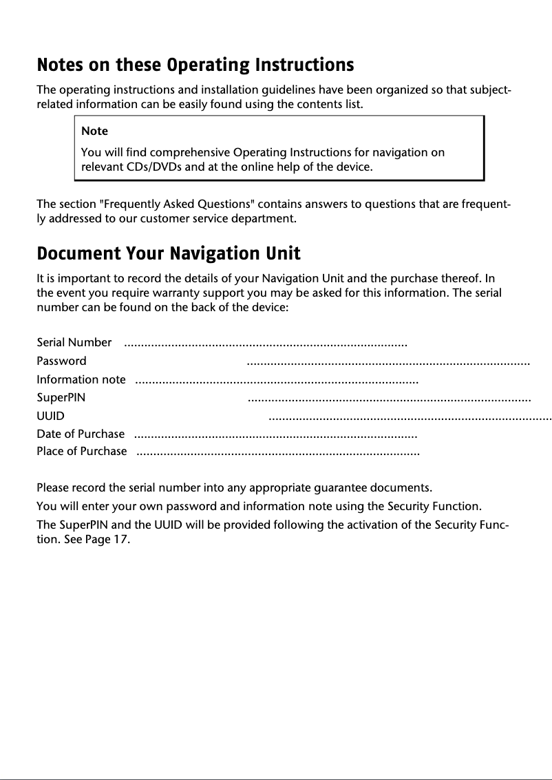 Imagen de la primera página del manual del dispositivo GoPal X4345 M40 (MD 97462)
