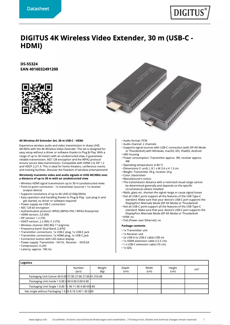 Página nº 1 - Ficha técnica Digitus DS-55324