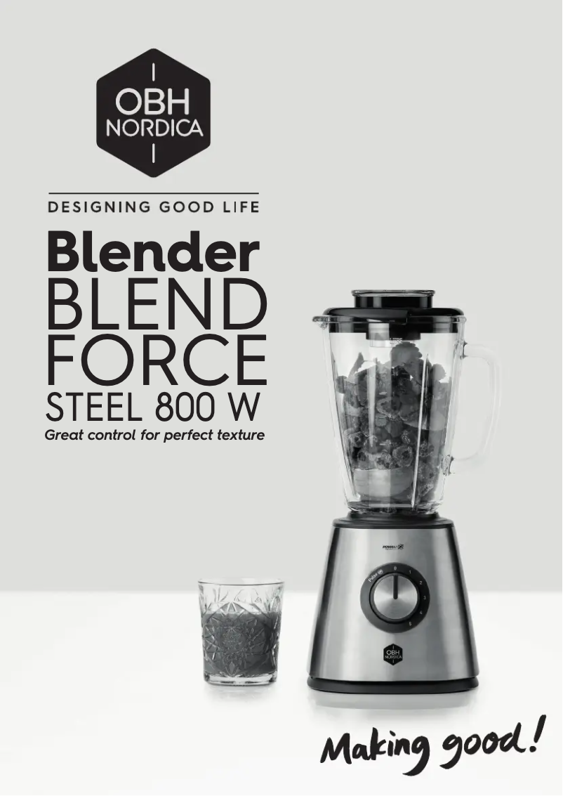 Página nº 1 - Manual de usuario OBH Nordica Blendforce Steel LH439DS0