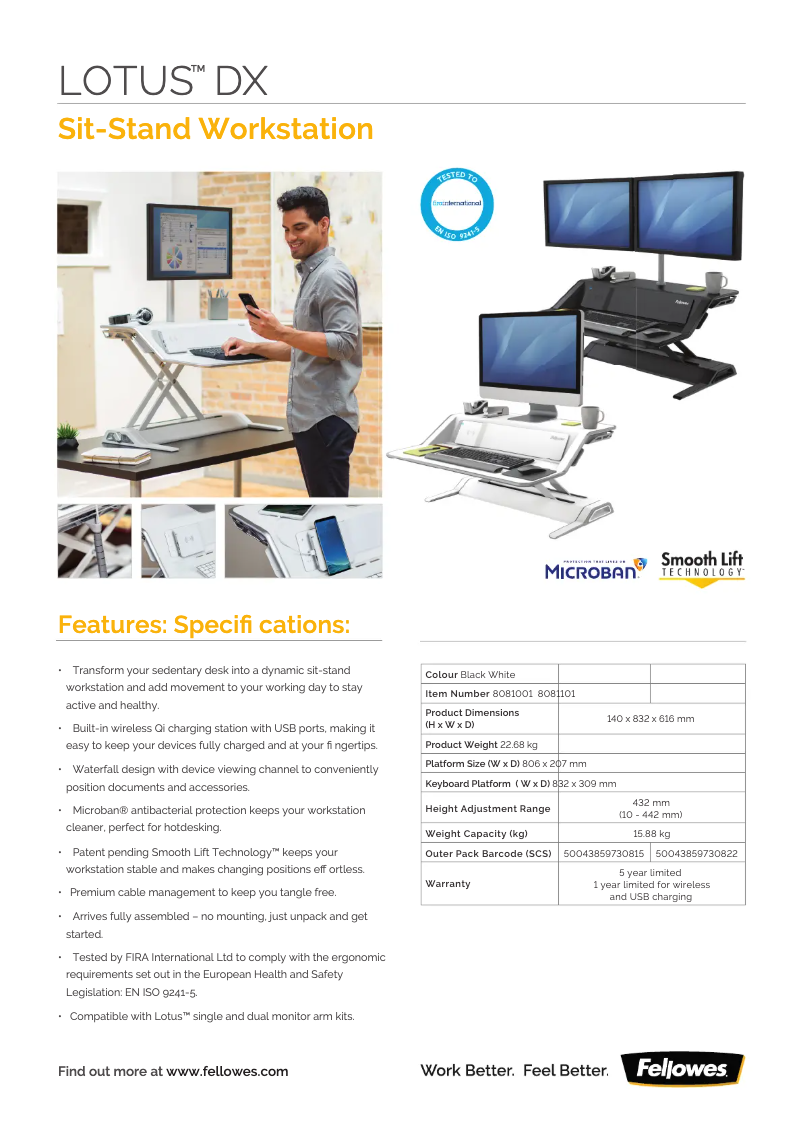 Imagen de la primera página del manual del dispositivo Lotus DX