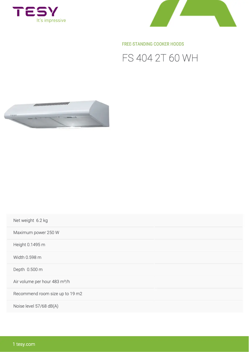 Imagen de la primera página del manual del dispositivo FS 404 2T 60 WH
