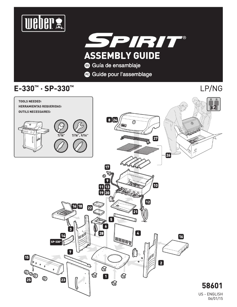 Imagen de la primera página del manual del dispositivo Spirit E-330