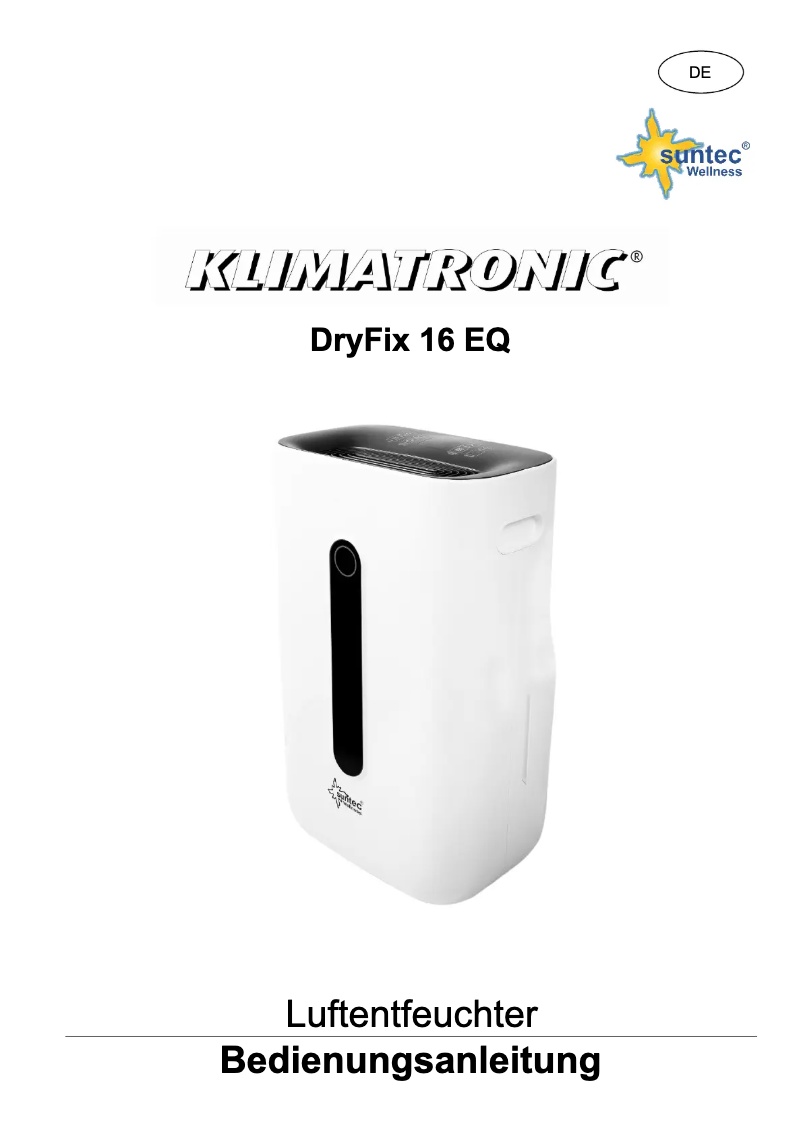 Imagen de la primera página del manual del dispositivo DryFix 16 EQ